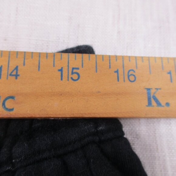 Adidas Sweatpants‎ Men's Large Black 3 Stripes Fleece Lined Ankle Zip Drawstring - Picture 9 of 11